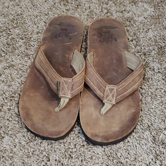 american eagle mens leather flip flops